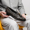 Crocodile Tassel Loafer, Nicotine