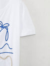 Blue & White Contrast String T Shirt