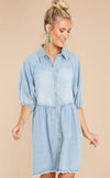 Cocoa Yacht Club Casual Cardigan Shirt Denim Dress