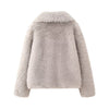 Faux Fur Effect Short Coat