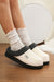 White Plush Lined Winter Warm Slippers