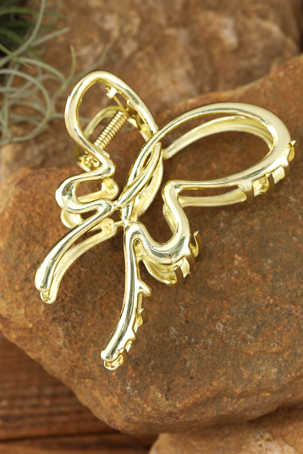 Gold Butterfly Shape Alloy Large Hair Claw Clip