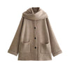 French Scarf Short Knitted Overcoat Coat