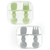 4 Pcs Baby Spoons Self Feeding 6 Months, Silicone Baby Spoons First Stage and Baby Fork, Toddler Utensils for Baby Led Weaning with 2 Cases (Green, Grey)