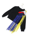 Rainbow Tassel Stitch Mesh Sweatshirt