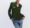 Green Silk Shirt