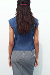 Pleated Denim Vest Top