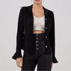 Bell Sleeve Denim Yoga Shirt Jacket