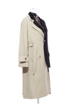 Retro Asymmetric Trench Coat Blazer