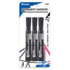 Black Chisel Tip Desk Style Permanent Markers (3/Pack)