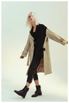 Retro Asymmetric Trench Coat Blazer