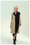 Retro Asymmetric Trench Coat Blazer