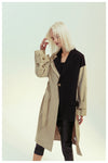 Retro Asymmetric Trench Coat Blazer