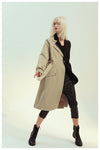 Retro Asymmetric Trench Coat Blazer