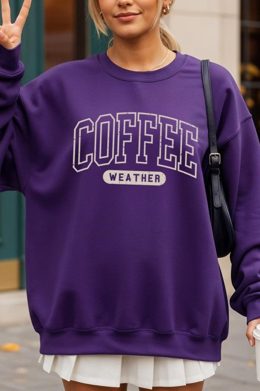 Coffee Weather Graphic Plus Sweatshirt
