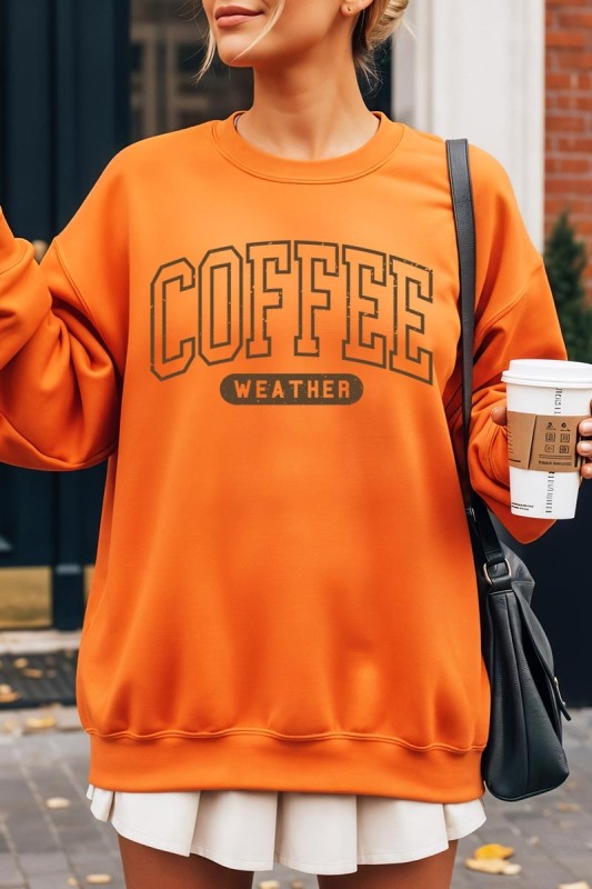 Coffee Weather Graphic Plus Sweatshirt