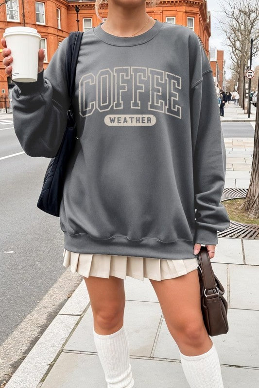 Coffee Weather Graphic Plus Sweatshirt