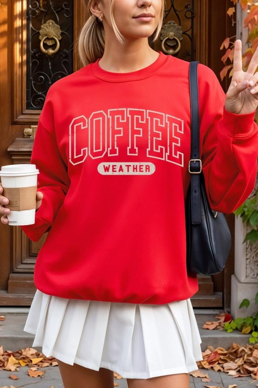 Coffee Weather Graphic Plus Sweatshirt