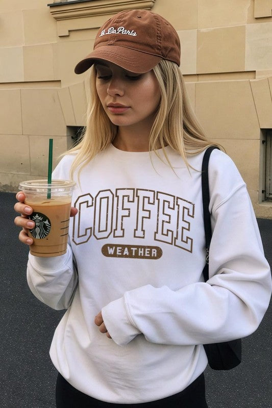 Coffee Weather Graphic Plus Sweatshirt
