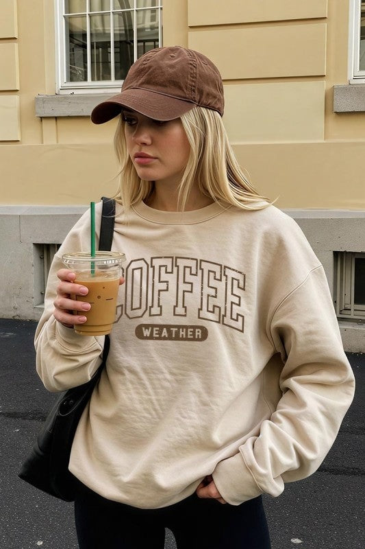 Coffee Weather Graphic Plus Sweatshirt