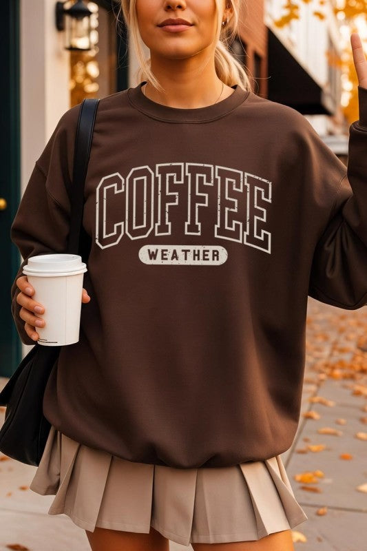 Coffee Weather Graphic Plus Sweatshirt