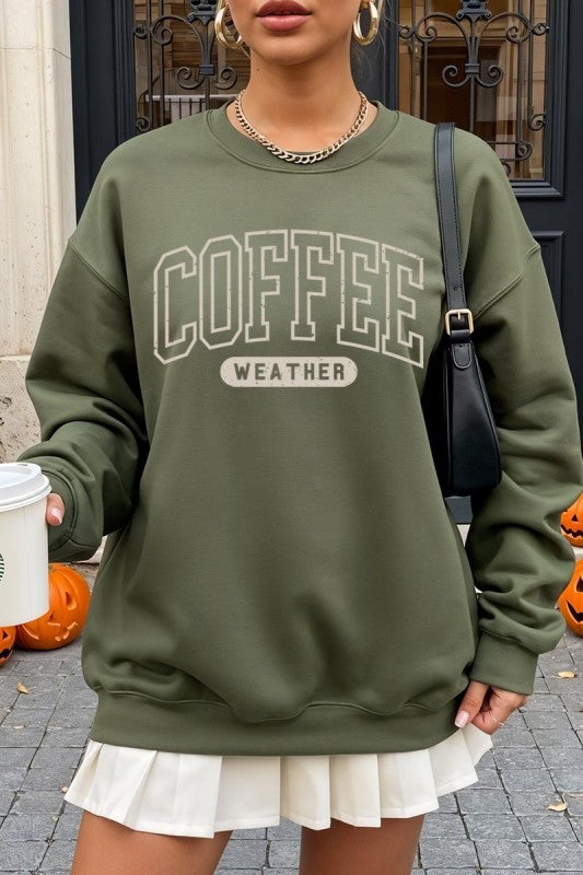 Coffee Weather Graphic Plus Sweatshirt