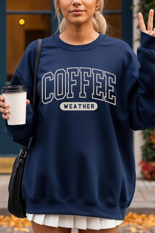 Coffee Weather Graphic Plus Sweatshirt