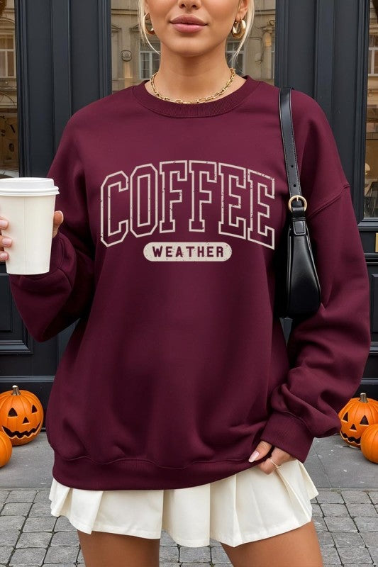 Coffee Weather Graphic Plus Sweatshirt