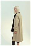 Retro Asymmetric Trench Coat Blazer