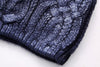 Eight Strand Knitted Metallic Stand Collar Casual Knitted Vest Jacket