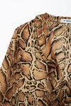 Leopard Ruffled Long Sleeve Loose Top