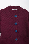 Button Jewelry Knitted Shirt