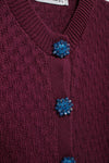 Button Jewelry Knitted Shirt