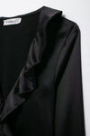 Double Breasted Vertical Blazer Straight Leg Pants Suit