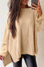 Apricot Plain Side Slits Oversized Sweater