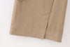 Suede Texture Effect Paper Bag Midi Skirt