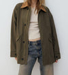 Contrast Color Lapels Short Trench Coat