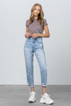 HIGH RISE TAPERED JEANS