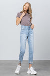 HIGH RISE TAPERED JEANS