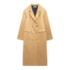 Graceful Long Suede Trench Coat