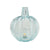11" Transparent Light Blue Glass Pumpkin Shaped Pillar Candle Holder