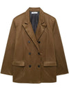 Suede Textured Leather Coat