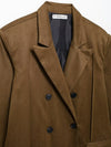 Suede Textured Leather Coat