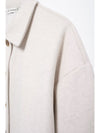 Casual Polo Collar Solid Color Wool Coat