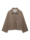 Casual Polo Collar Solid Color Wool Coat