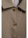 Casual Polo Collar Solid Color Wool Coat