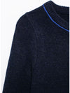 Contrast Color Trim Sweater