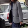Loose Simple Decorated Row Button Blazer