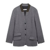 Loose Simple Decorated Row Button Blazer