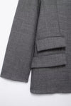 Loose Simple Decorated Row Button Blazer